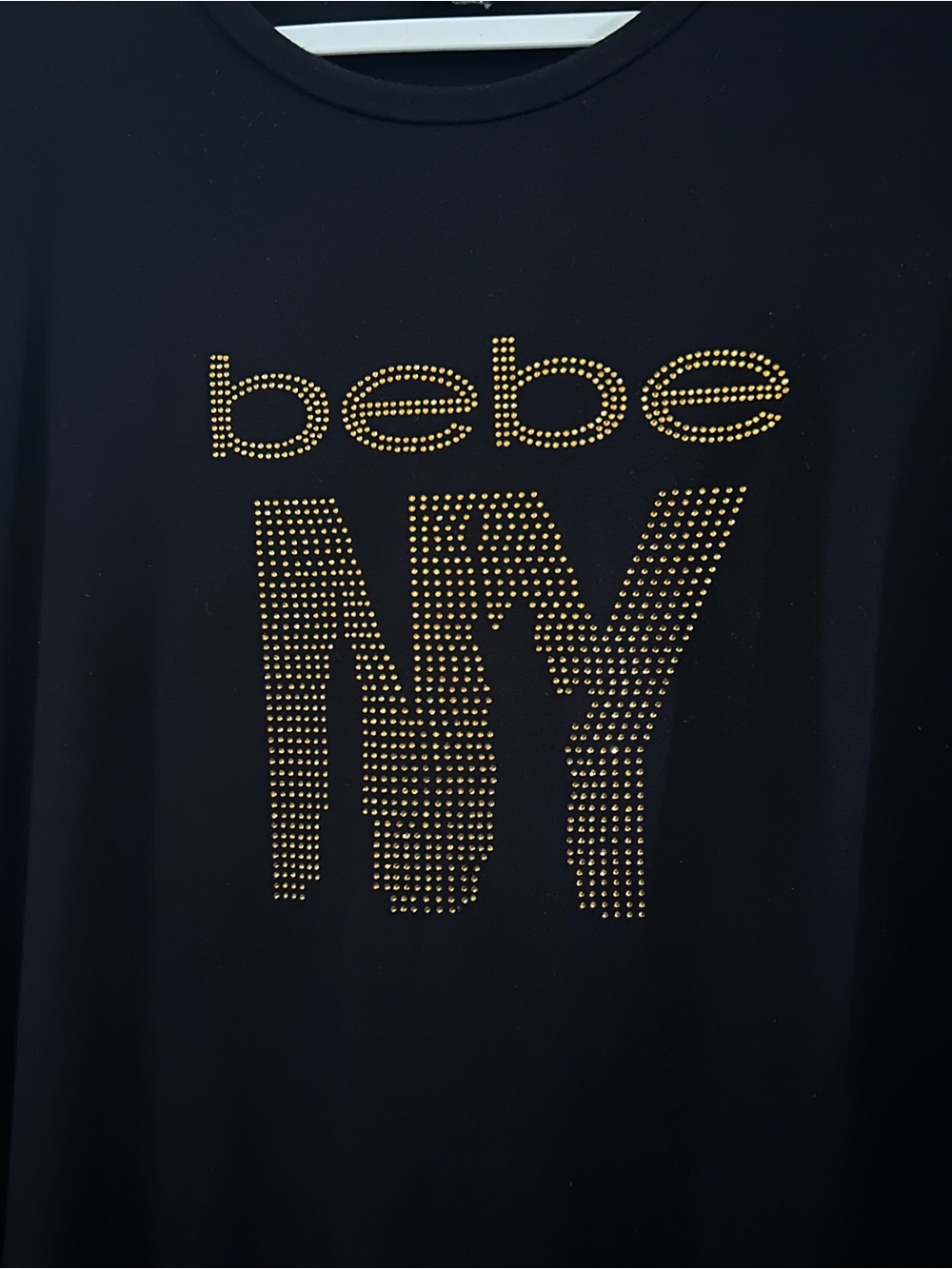 Bebe Black Logo Crewneck Tee Size 3X - Picture 2 of 6